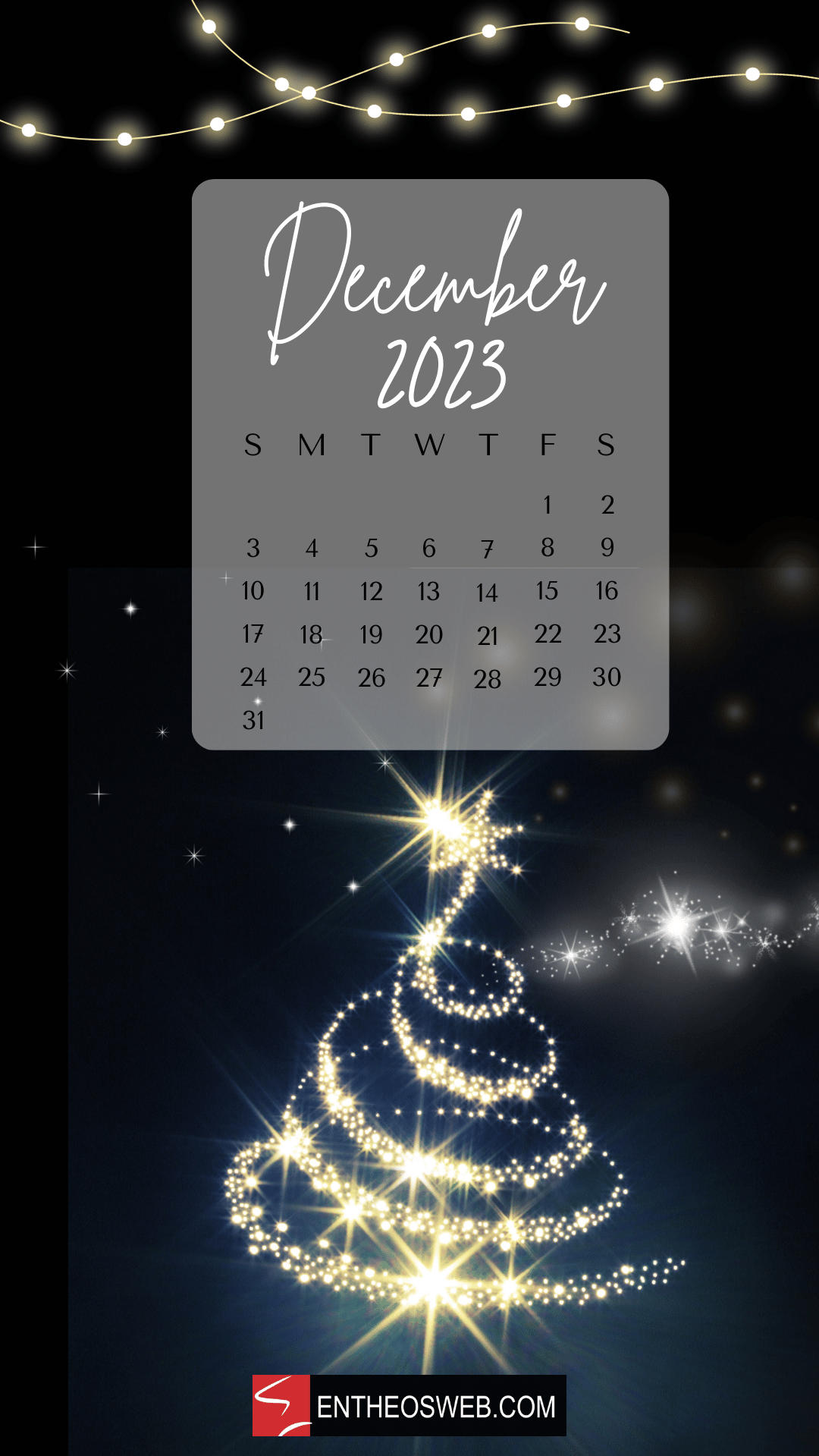 December Calendar Phone Wallpaper EntheosWeb in