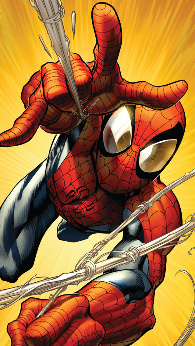 Spiderman Swinging iPhone Wallpaper