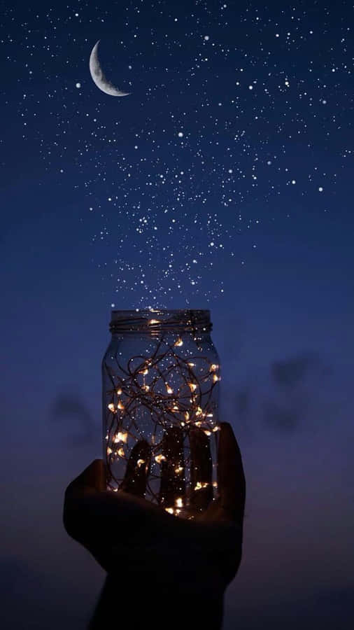 Moon And Stars iPhone Wallpaper