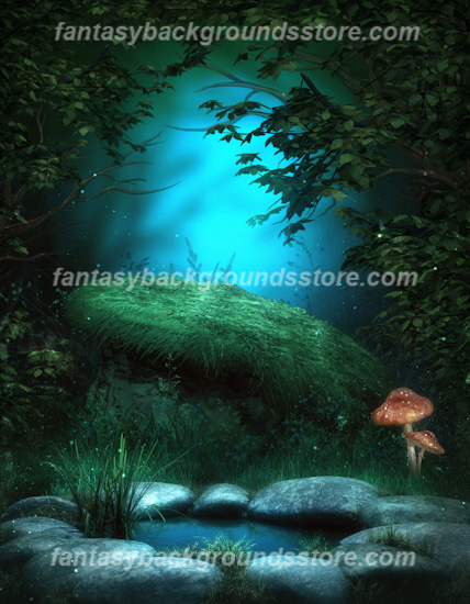 Elven Forest Digital Background