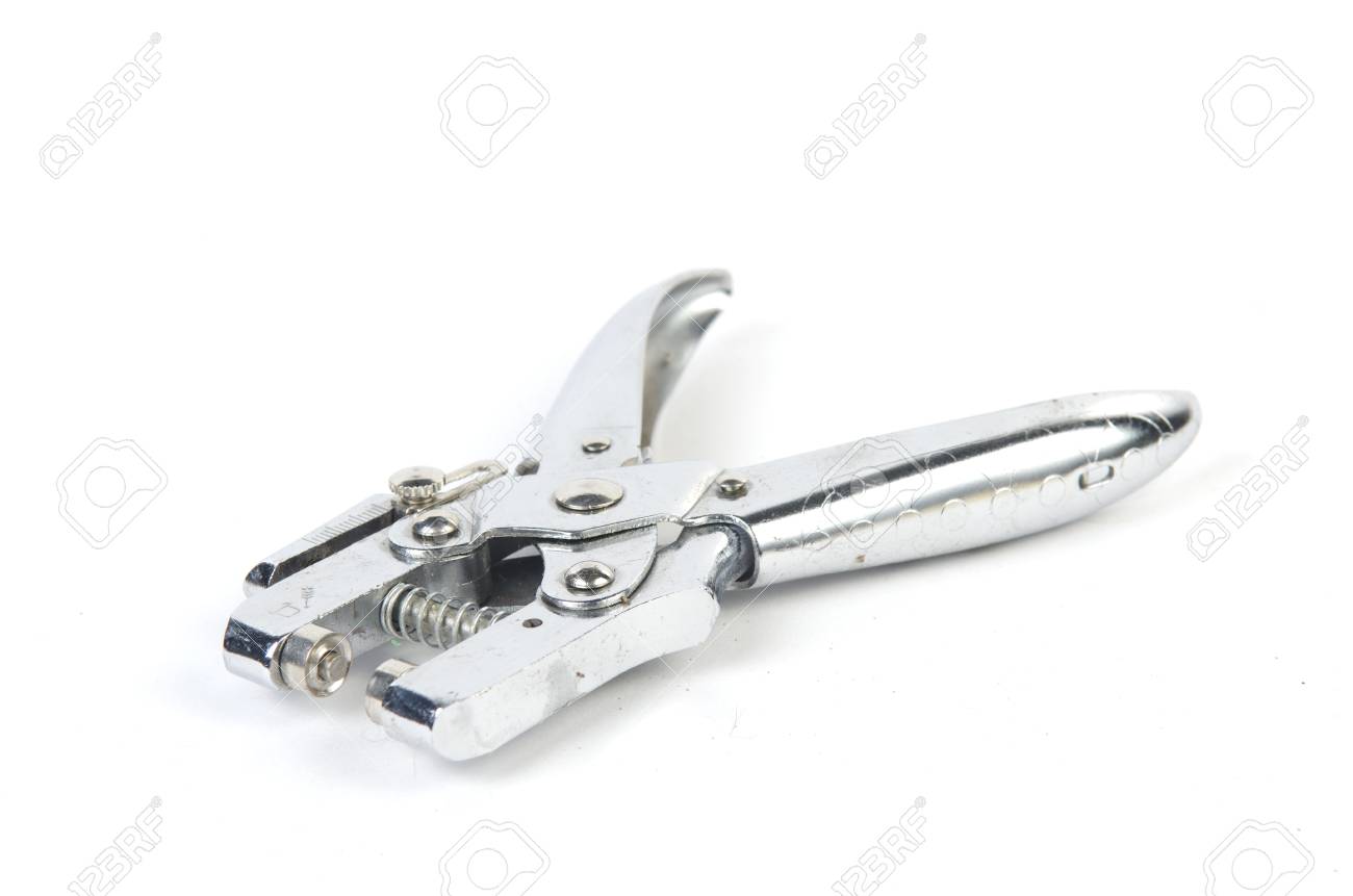 Eyelet Plier For Punch And Eyelets Isolated On White Background