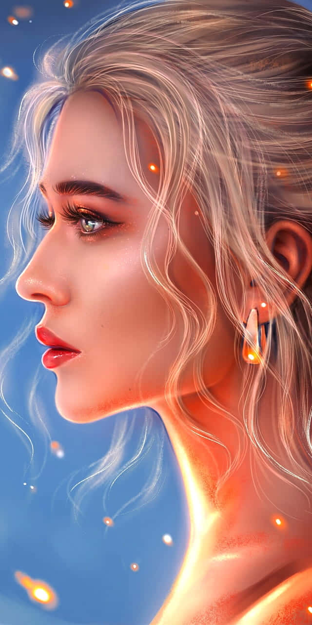 Beautiful Girl Cartoon Wallpaper