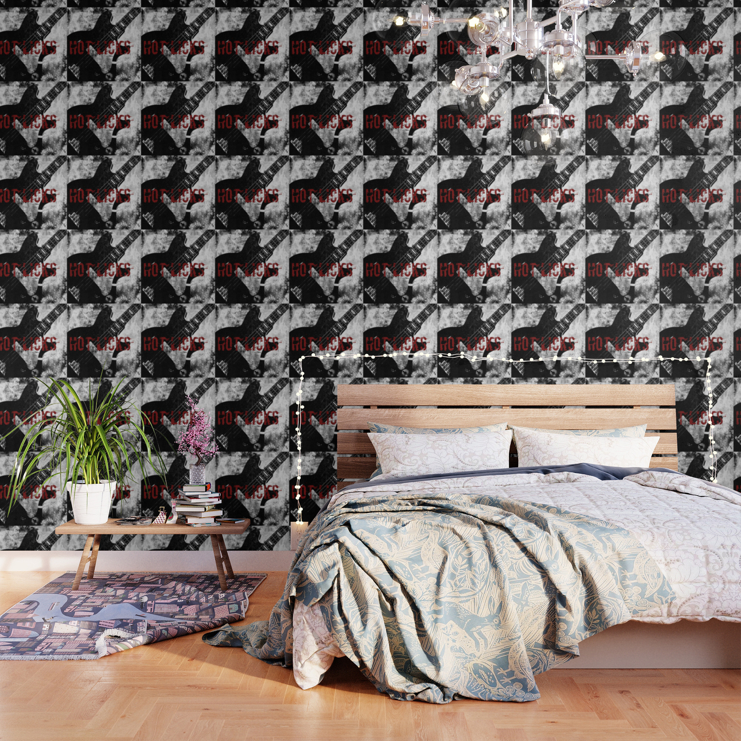 Rock N Roll Guitar Wallpaper By Mindydidit Society6
