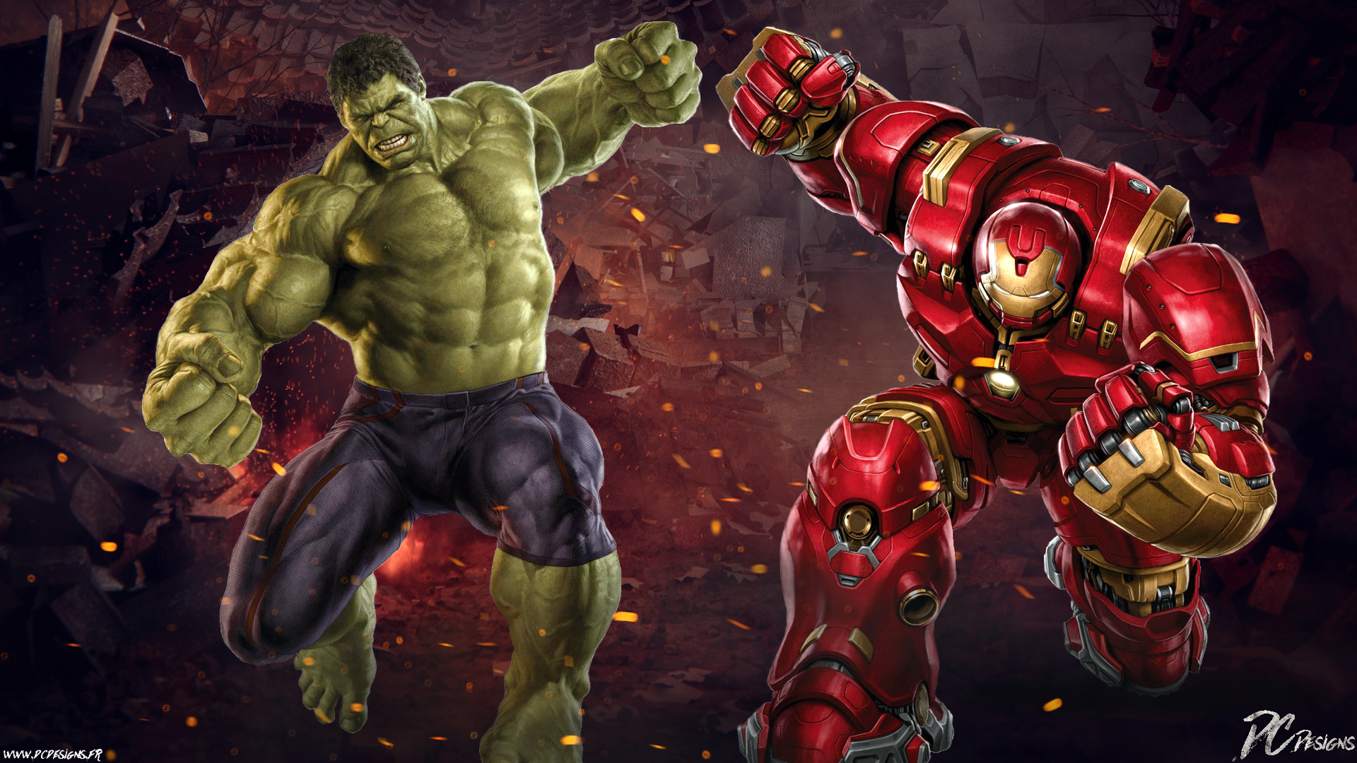 Movie Avengers Age Of Ultron Hulk Vs Hulkbuster Wallpaper