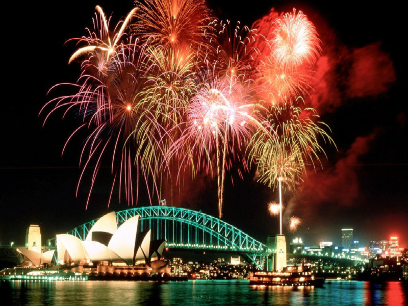 New Year Fireworks Desktop Wallpaper