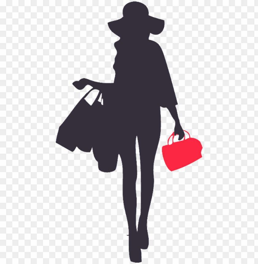 Chica De Compras Silueta Png Image With Transparent Background