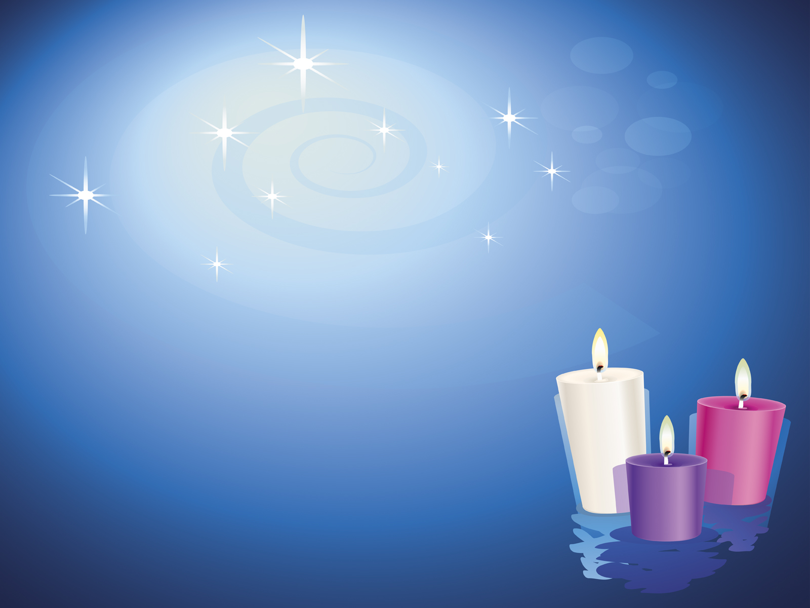 Lit Christian Candles Background Religious Ppt