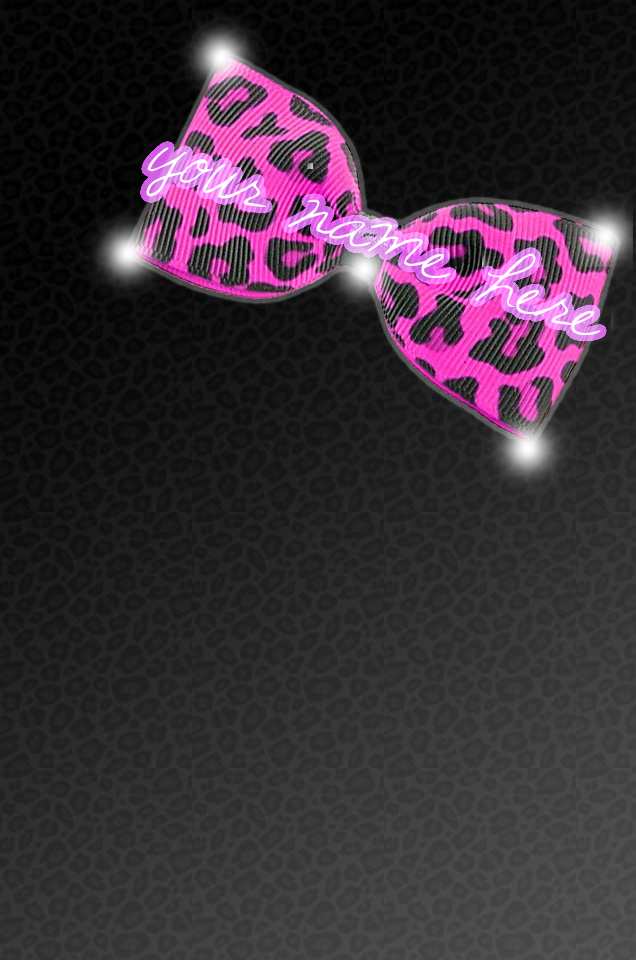 Customized Leopard Bow Name Wallpaper JailbreakThemescom  Cute and