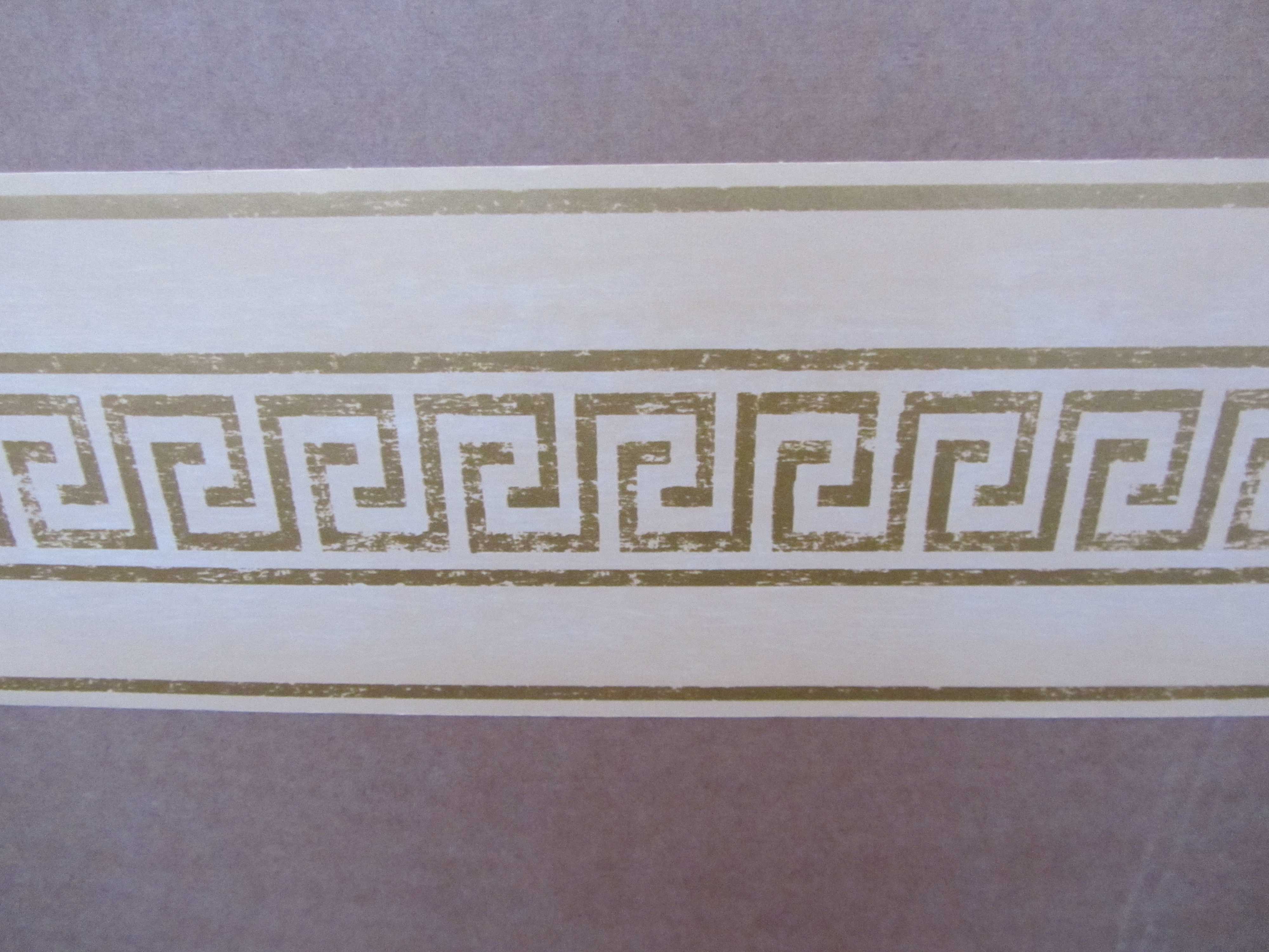 Modern Greek Key Cream Wallpaper Border Pattern Self Adhesive Hallway