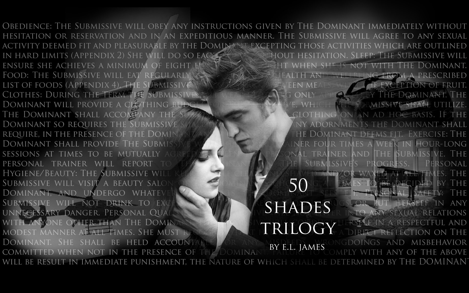 Fifty Shades Of Grey Drama Romance Book Wallpaper Background