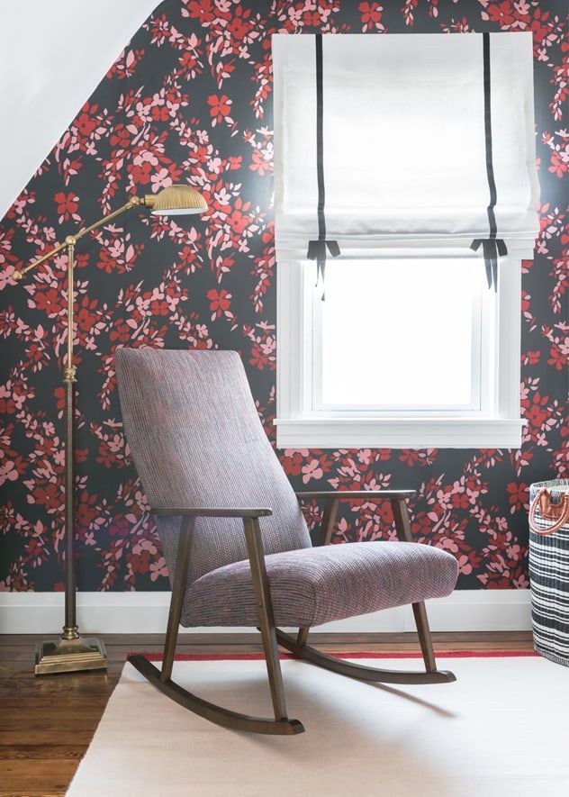 Northside Bungalow Baby Wallpaper Attic Renovation Patterned Chair