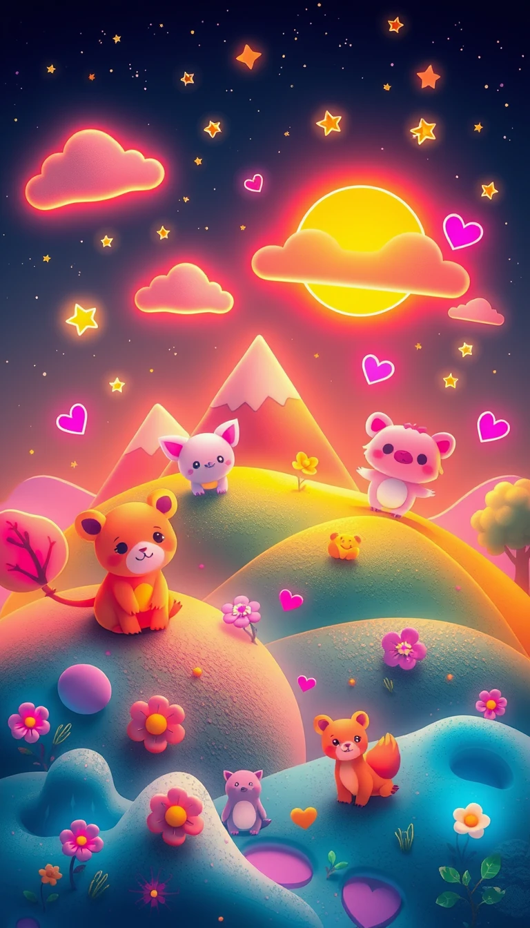 🔥 Free Download Aesthetic Cute Neon Wallpaper by @bobbyr82 ...