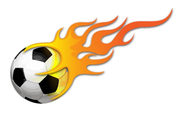 Ball On Fire Vector Image Image Me
