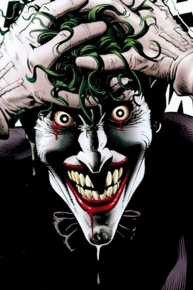 The Joker Batman Black White iPhone Wallpaper