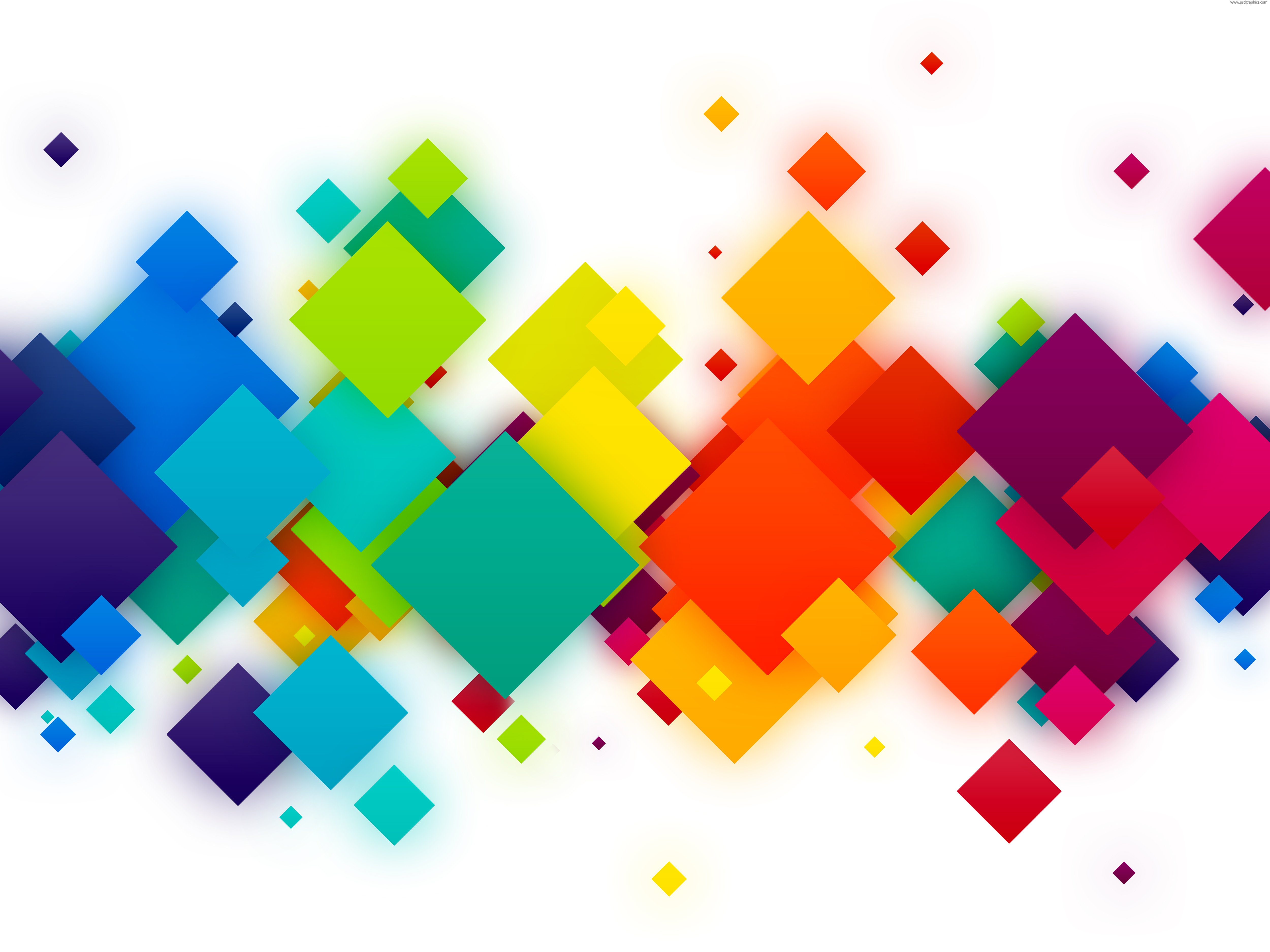 Colorful squares background PSDGraphics