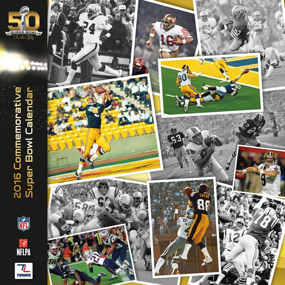 Memorative Super Bowl Wall Calendars