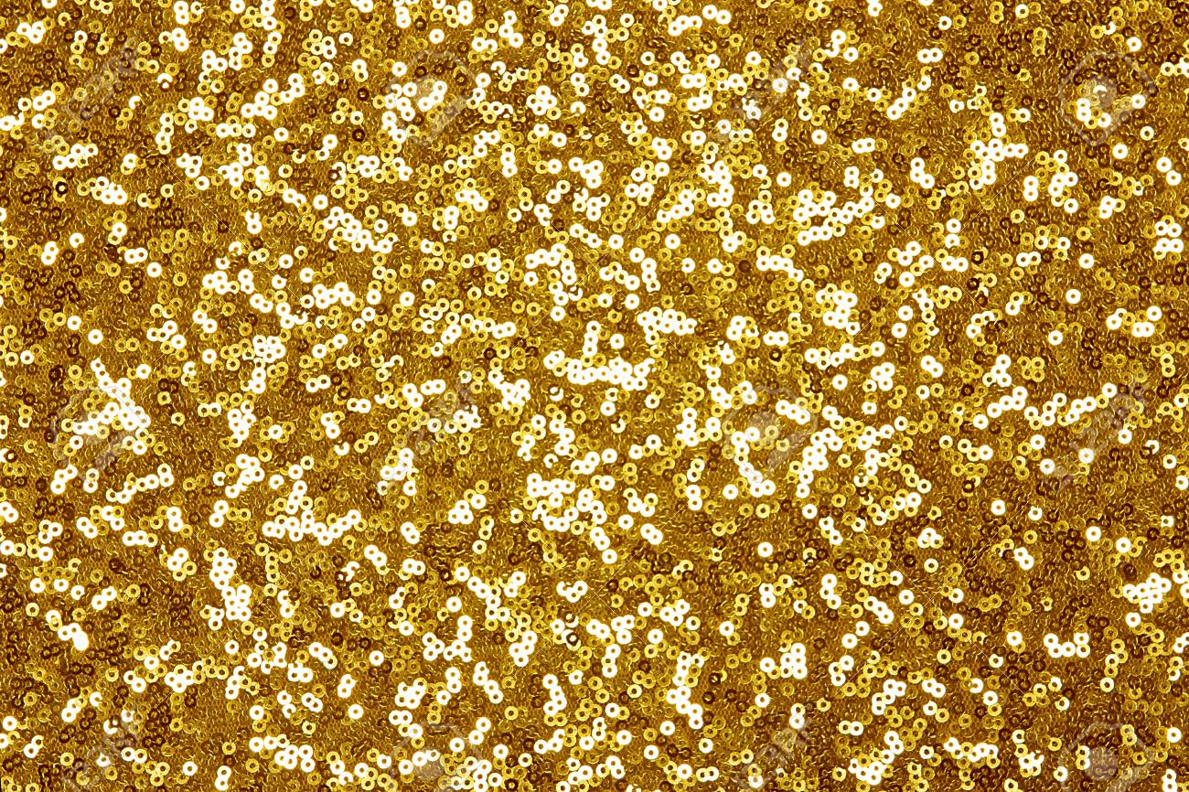 Sparkling Golden Sequin Textile Background Stock Photo Picture