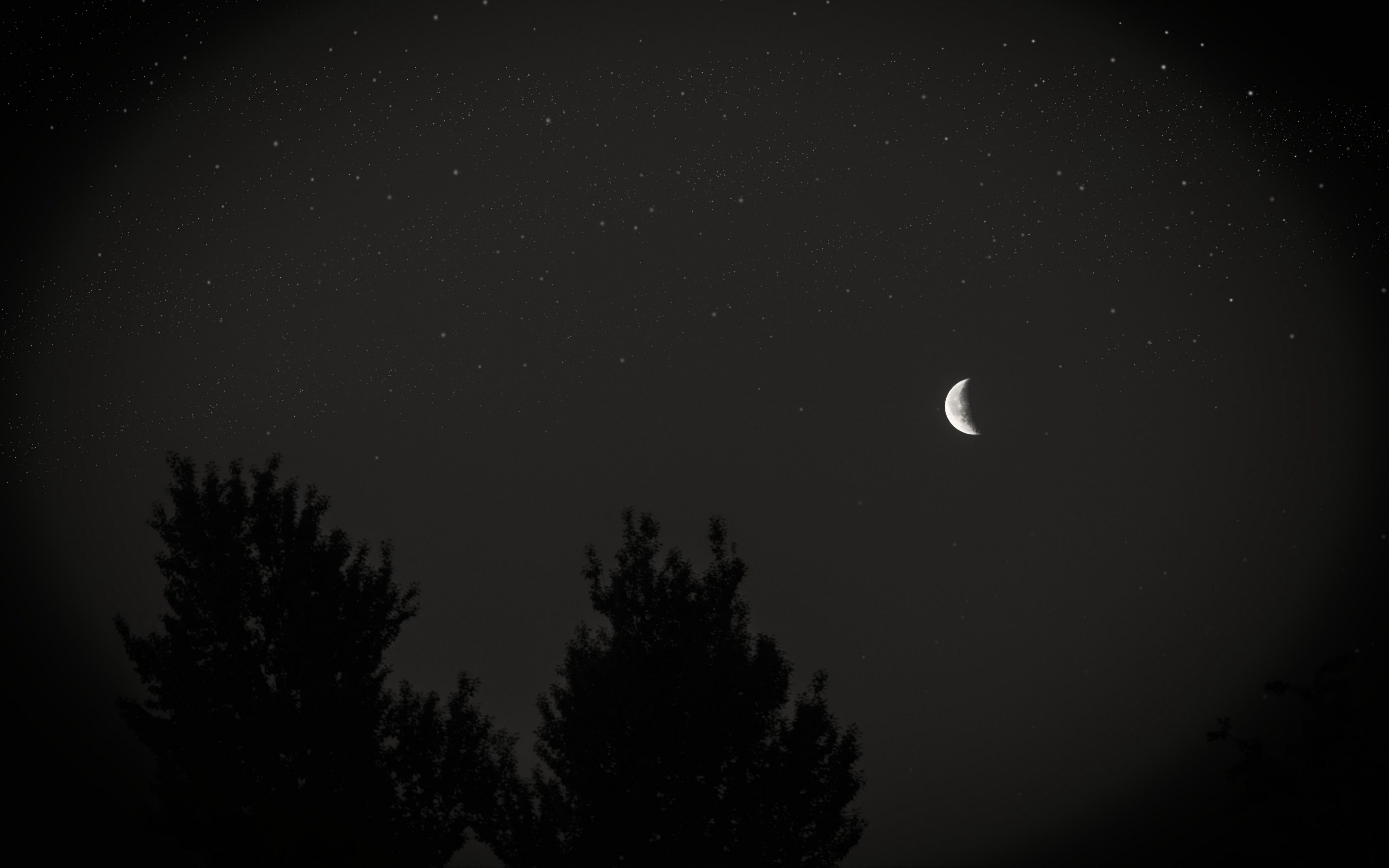 Moon Night Sky Wallpaper On