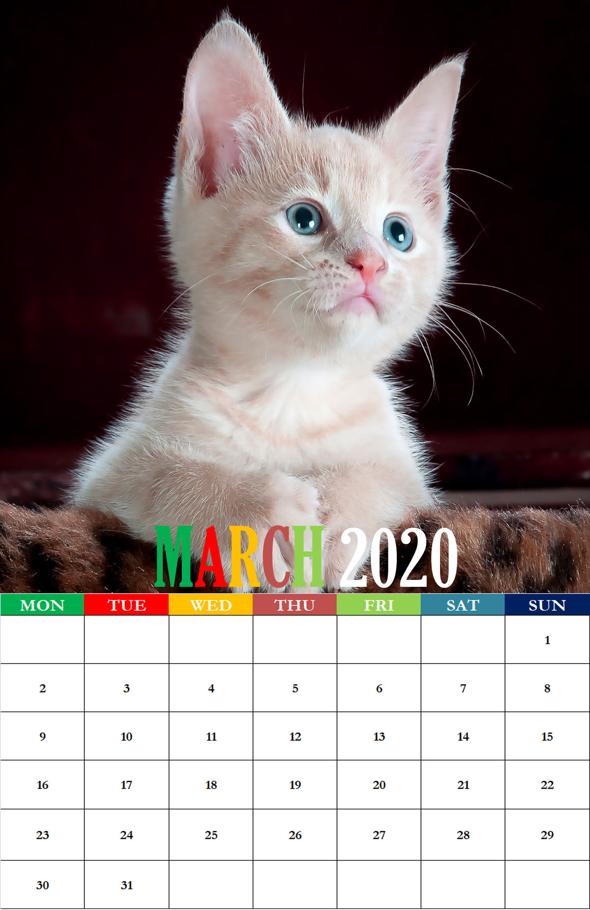 March Calendar Wallpaper For iPhone Desktop Mobile Tablets