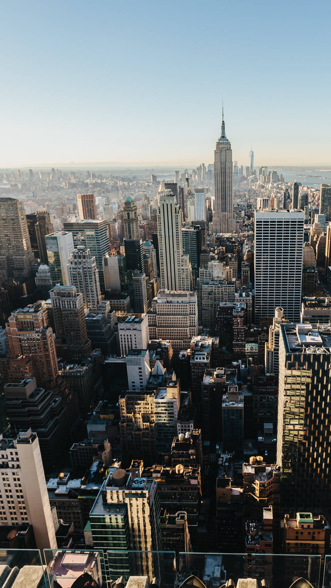 New York City iPhone X Aerial Wallpaper
