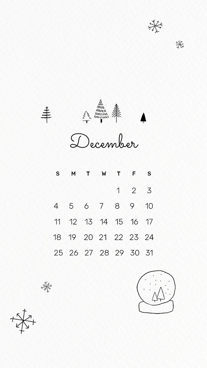 December Calendar Template Psd Rawpixel