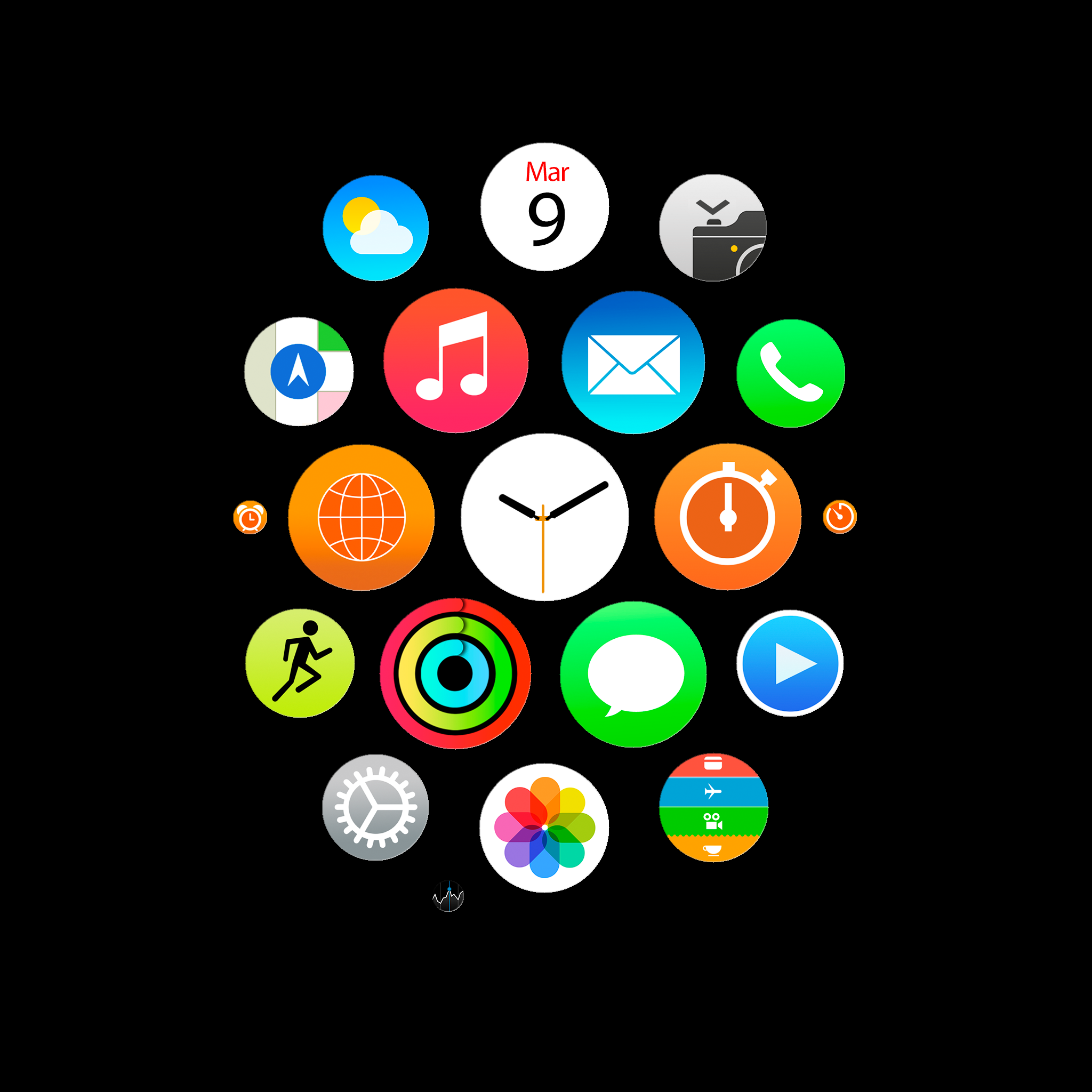 Apple Watch App Icons Wallpaper For iPhone iPad And Desktop