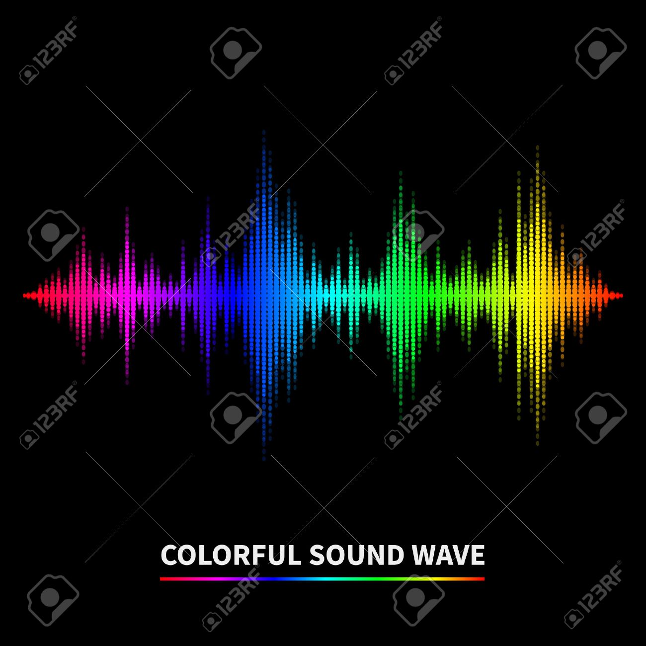 Colorful Sound Wave Background Equalizer Swing And Music Vector