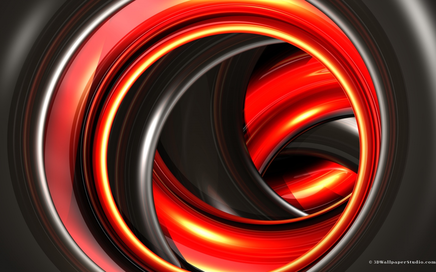 Black And Red 3d Abstract Wallpaper
