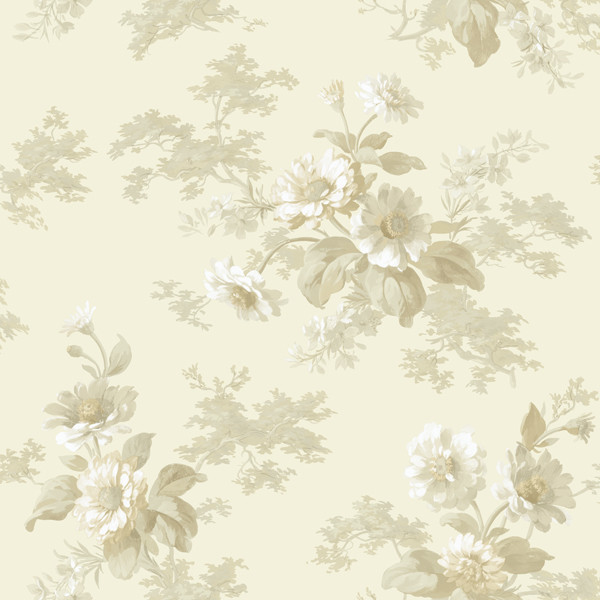 Julie Grey Floral Bouquet Wallpaper Bolt Traditional