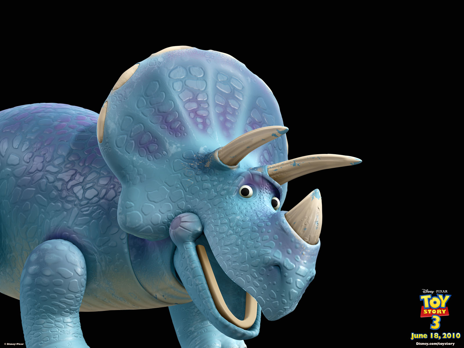 Trixie the Triceratops from Toy Story Desktop Wallpaper
