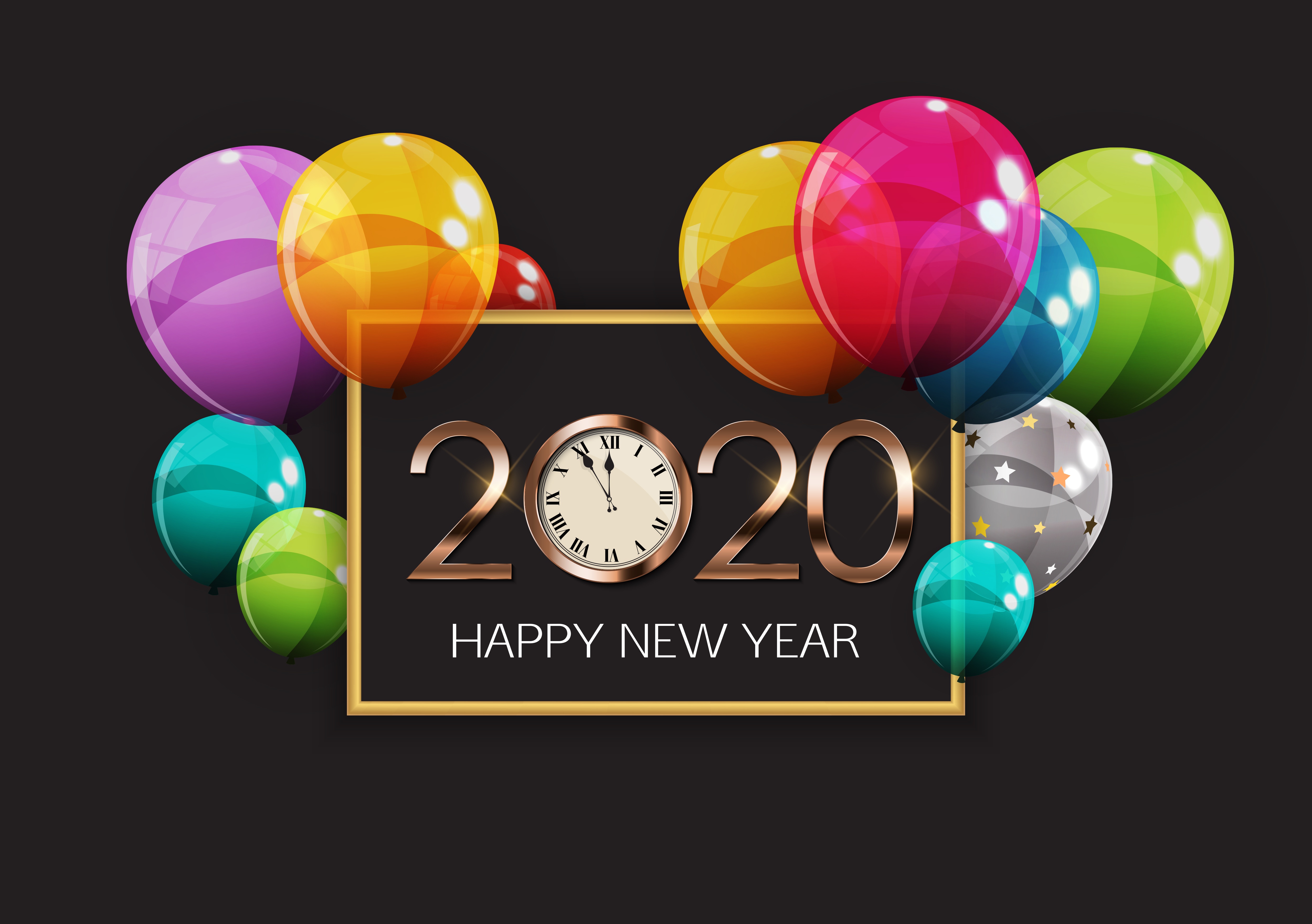 New Year 2020 4k Ultra HD Wallpaper Background Image 5000x3521