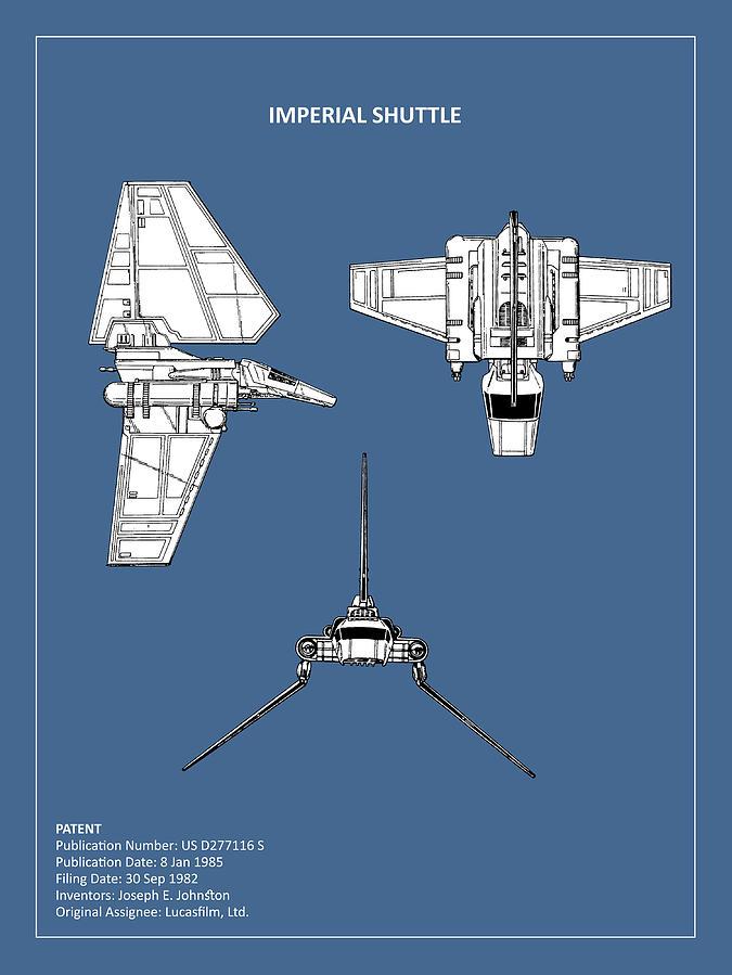 Star Wars Shuttle Patent Photograph By Mark Rogan Pixels