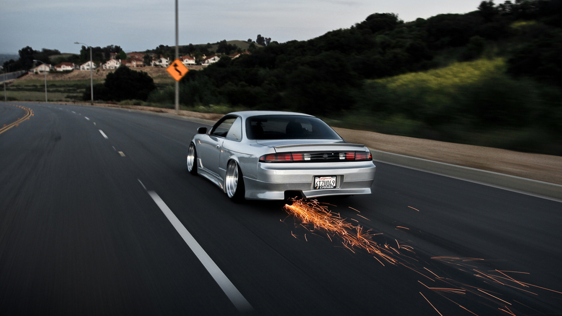 Fire Low Silver Wheels Wallpaper