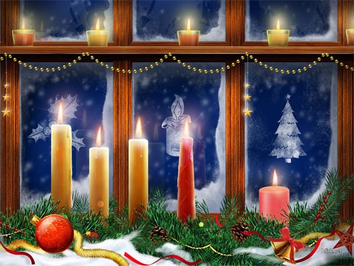  Christmas candle tree desktop wallpaperjpg[4