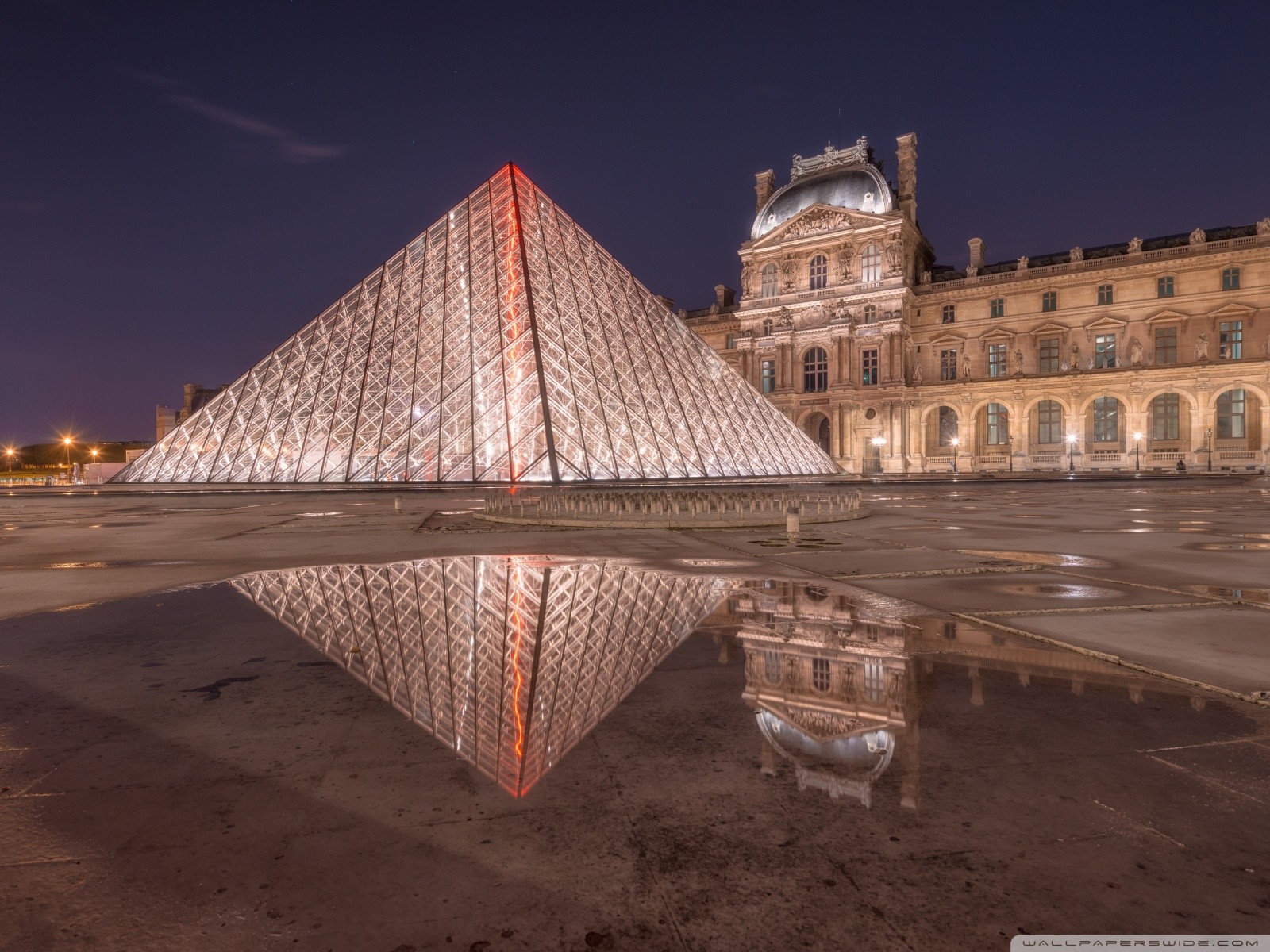 Louvre Pyramid At Night Phone Wallpaper By Carriewestfall