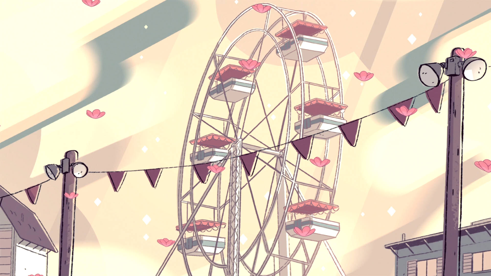 Ferris Wheel From Steven Universe iPad Wallpaper