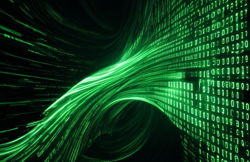 Matrix Binary Code Falling Wallpaper