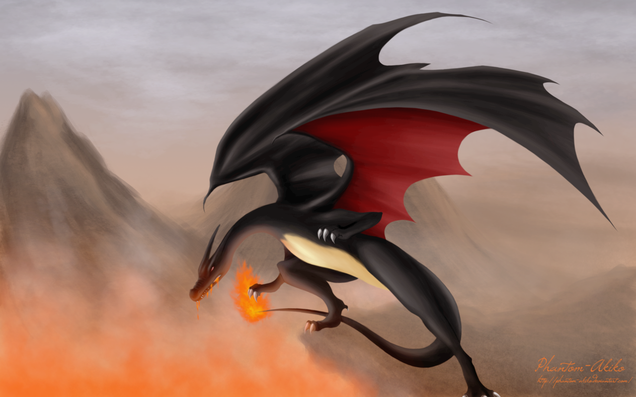 Wallpapers and Pictures Pokemon Pictures Black Charizard Wallpaper 1280x800