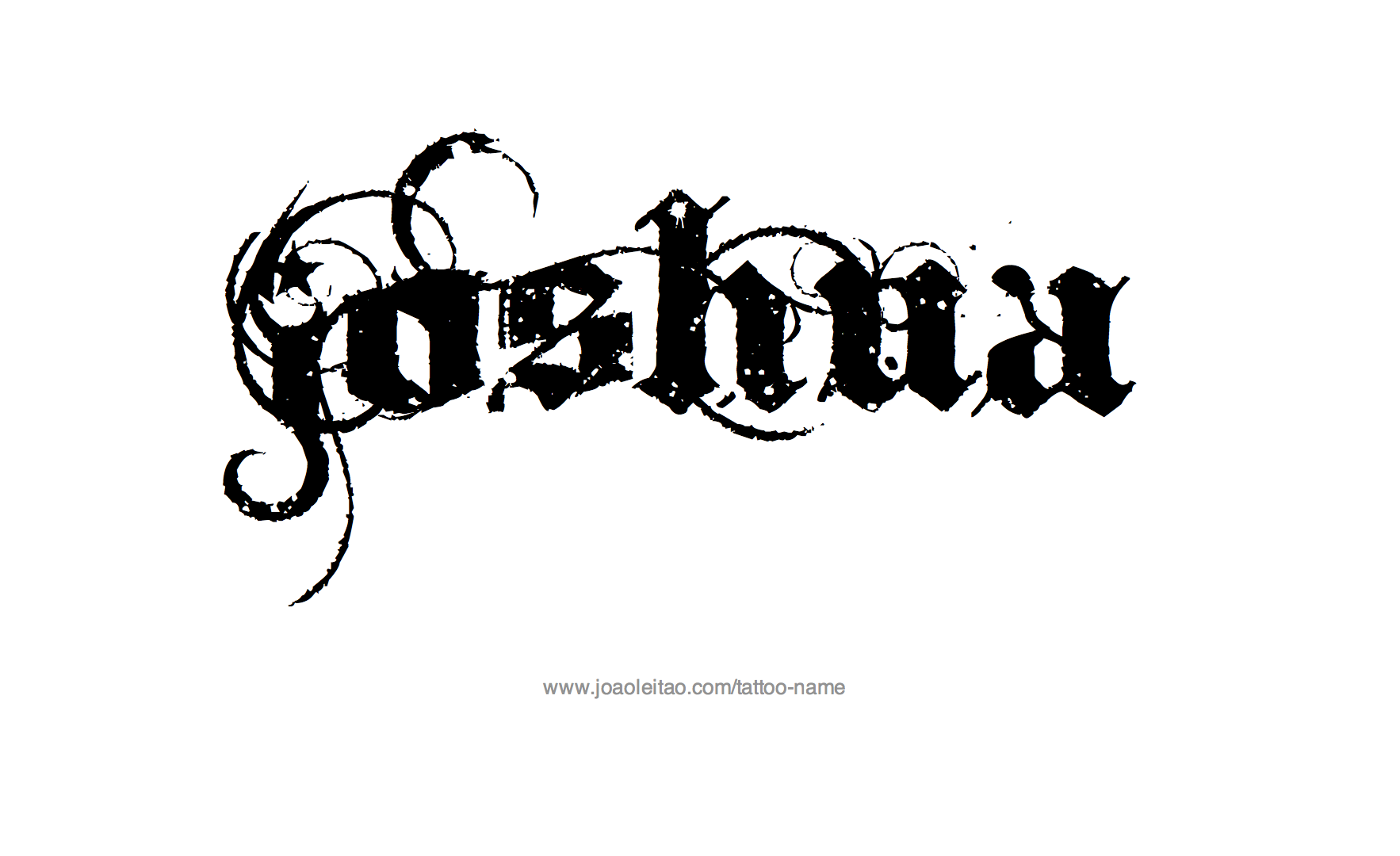 Joshua Name Design Tattoo design name joshua