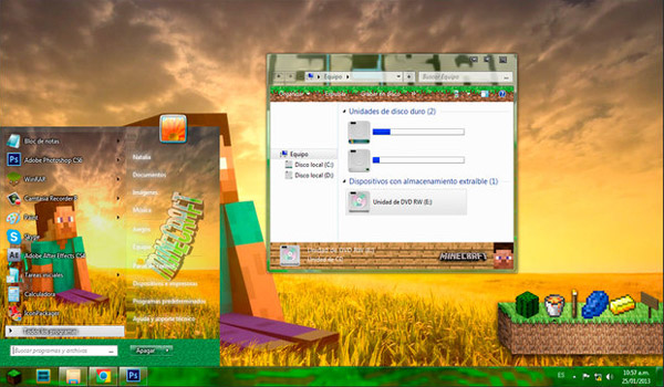 Minecraft Desktop Themes Windows