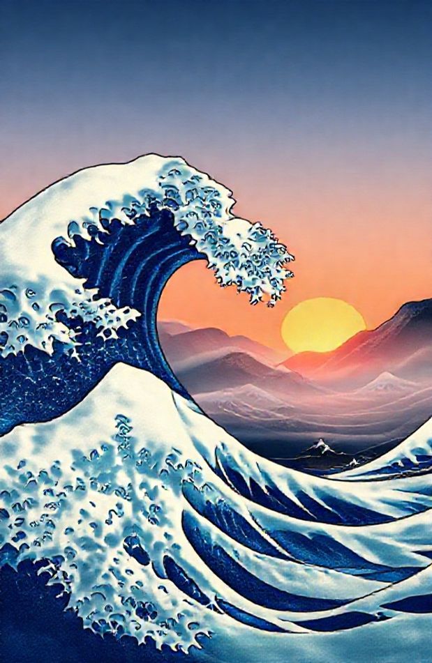 Japanese Wave Wallpaper