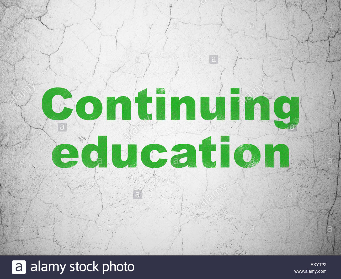 Learning Concept Continuing Education On Wall Background Stock