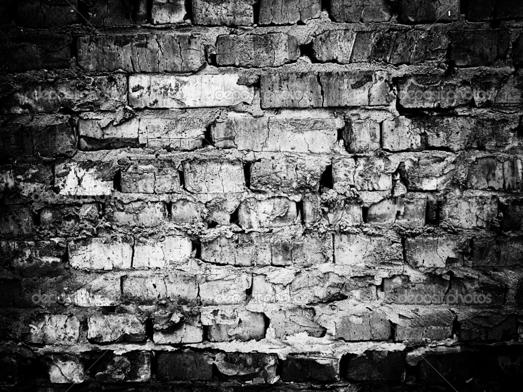 Black And White Brick Wallpaper Wall