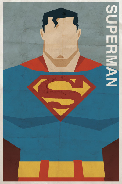 Vintage Female Superhero Posters Superman iPhone