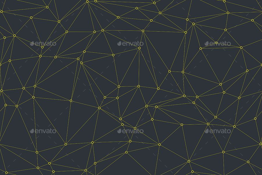 Outline Polygonal Lines With Connected Particles Seamless Patterns