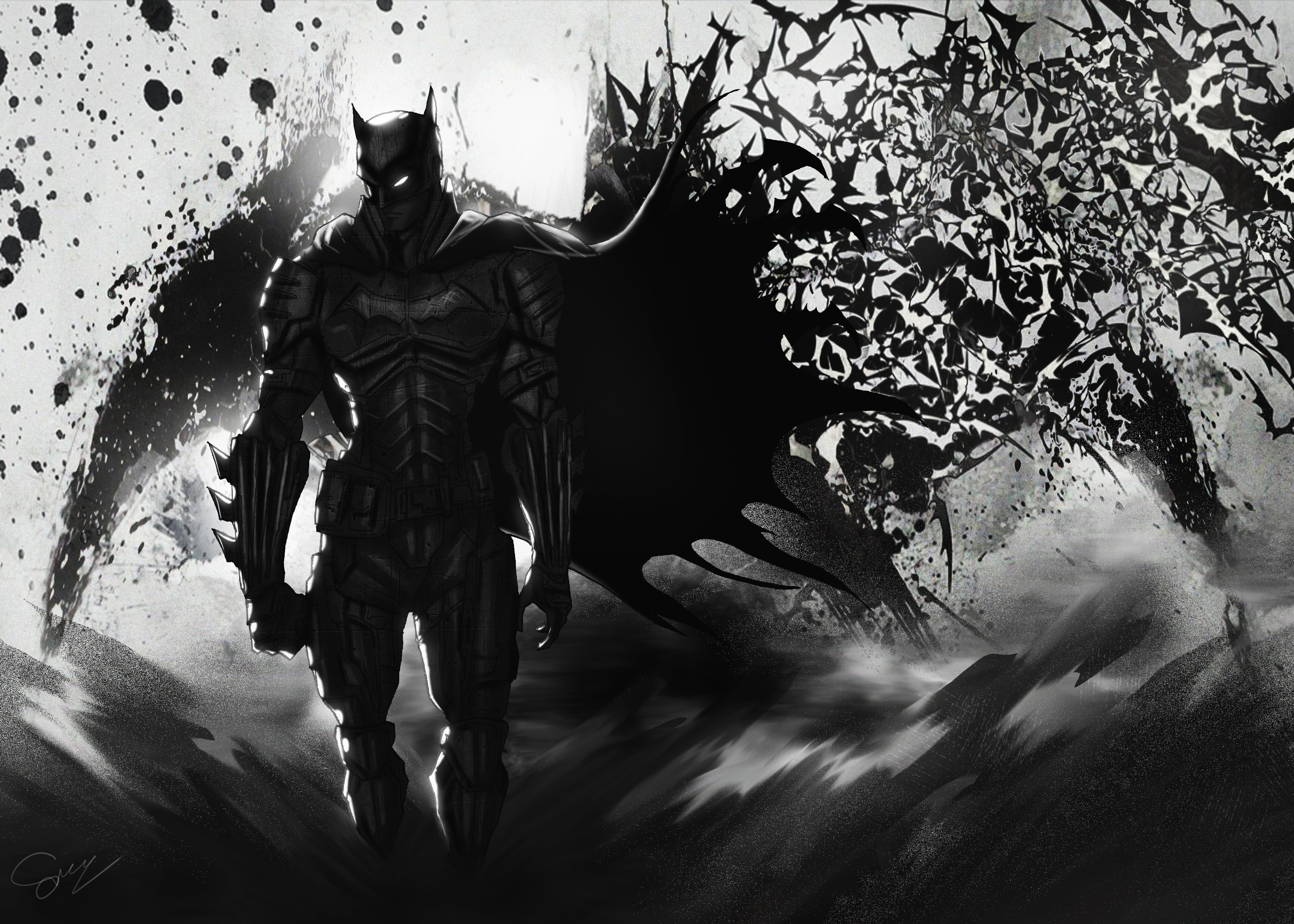 The Batman Artwork 4k Wallpaper HD Superheroes