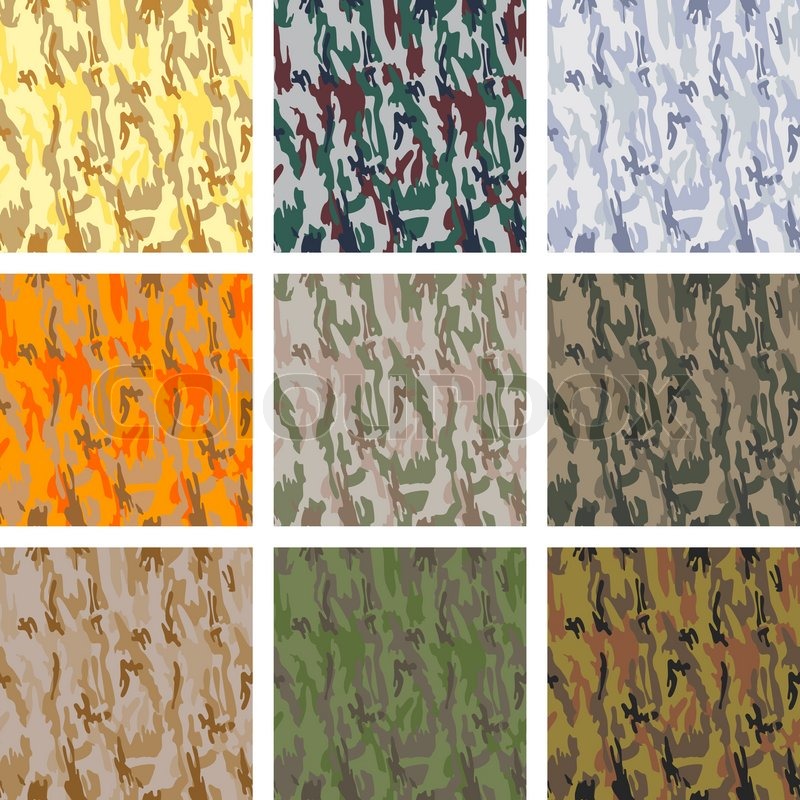 Pin Camouflage Seamless Wallpaper Natural