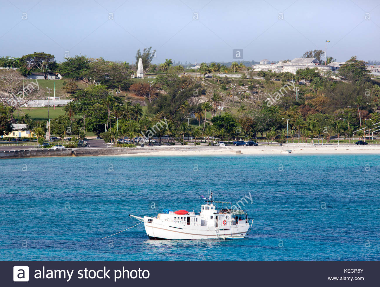 The Of Nassau Town Coastline With Fort Charlotte In A