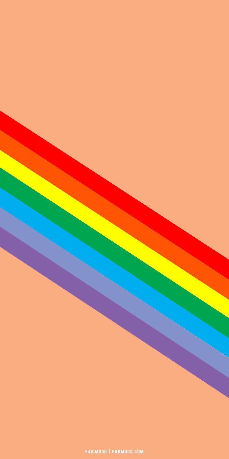 Pride Wallpaper Ideas For iPhones And Phones Rainbow On Peach
