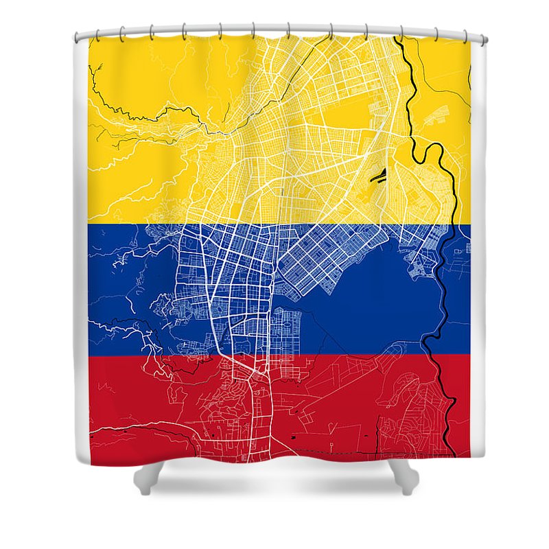 Cali Street Map Colombia Road Art On Colombian Flag